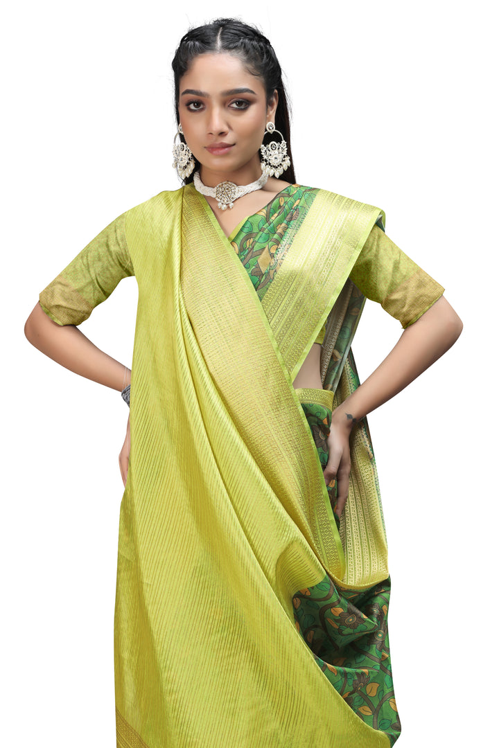 Buy Kalamkari Print Sarees with Blouse Piece