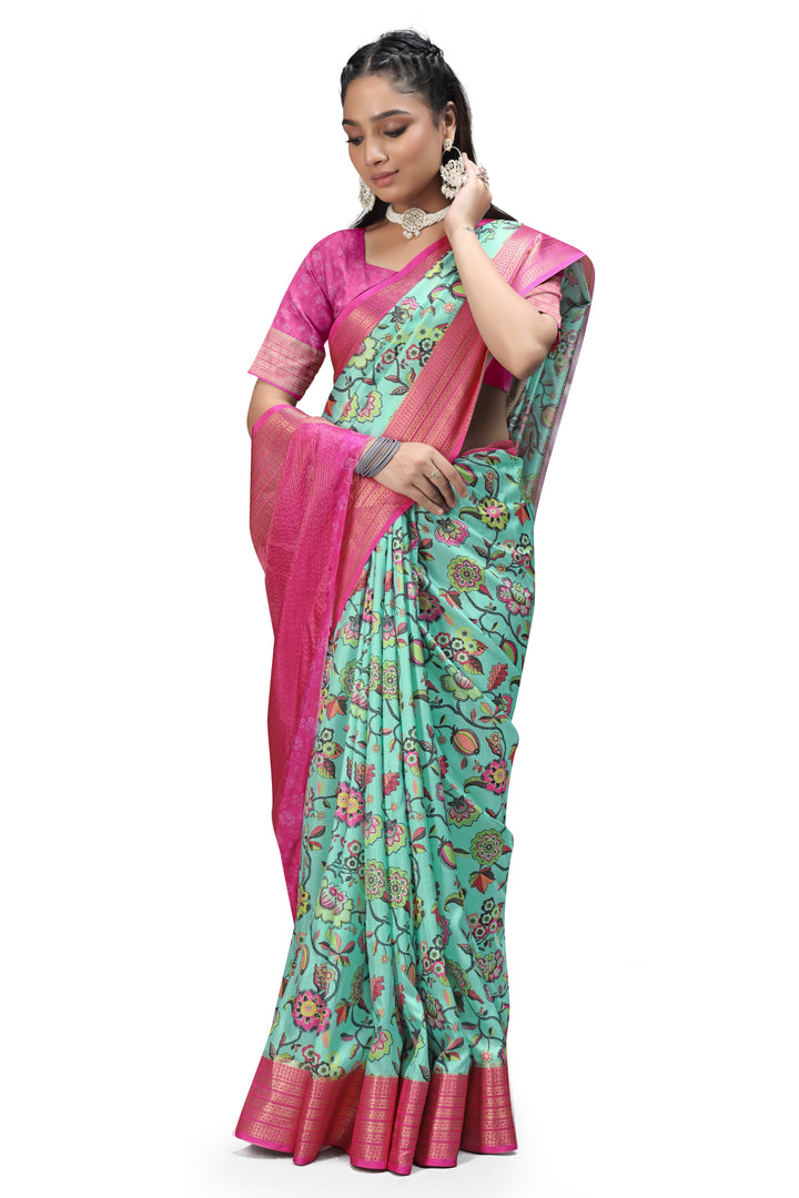 Draped in Art – Kalamkari Print Sarees Online