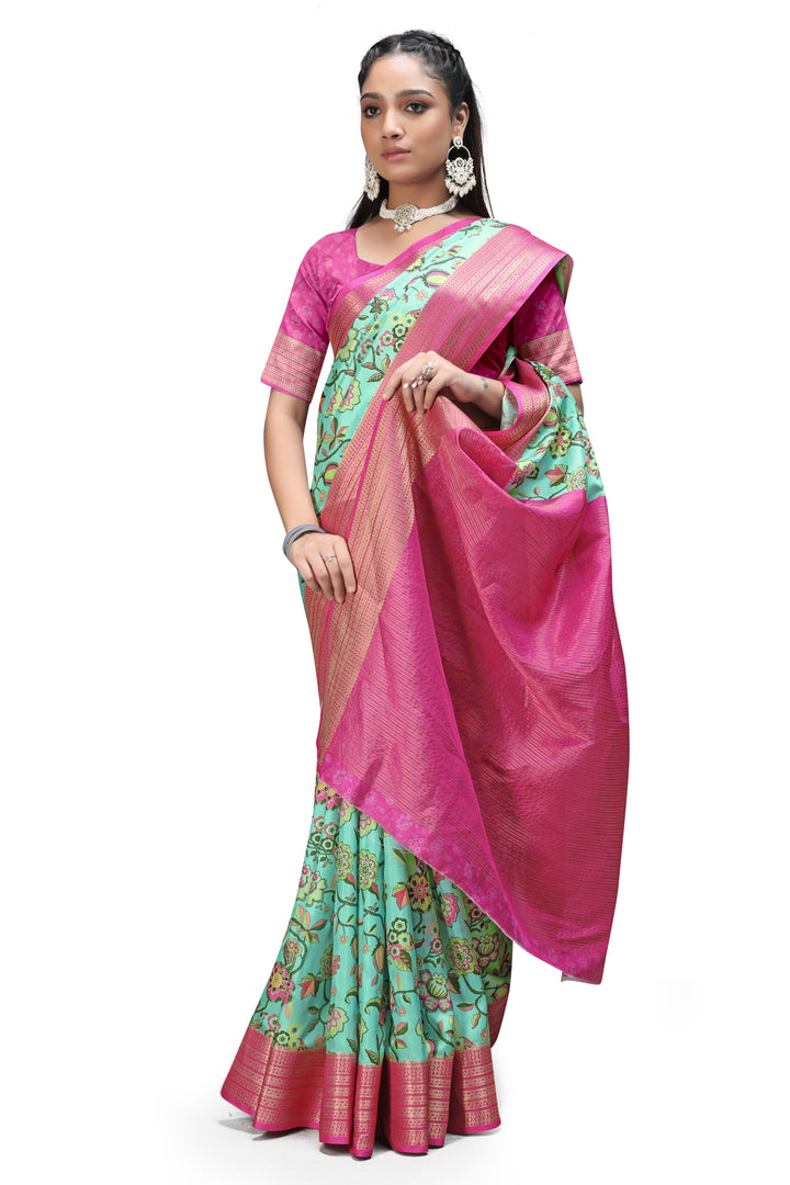Draped in Art – Kalamkari Print Sarees Online