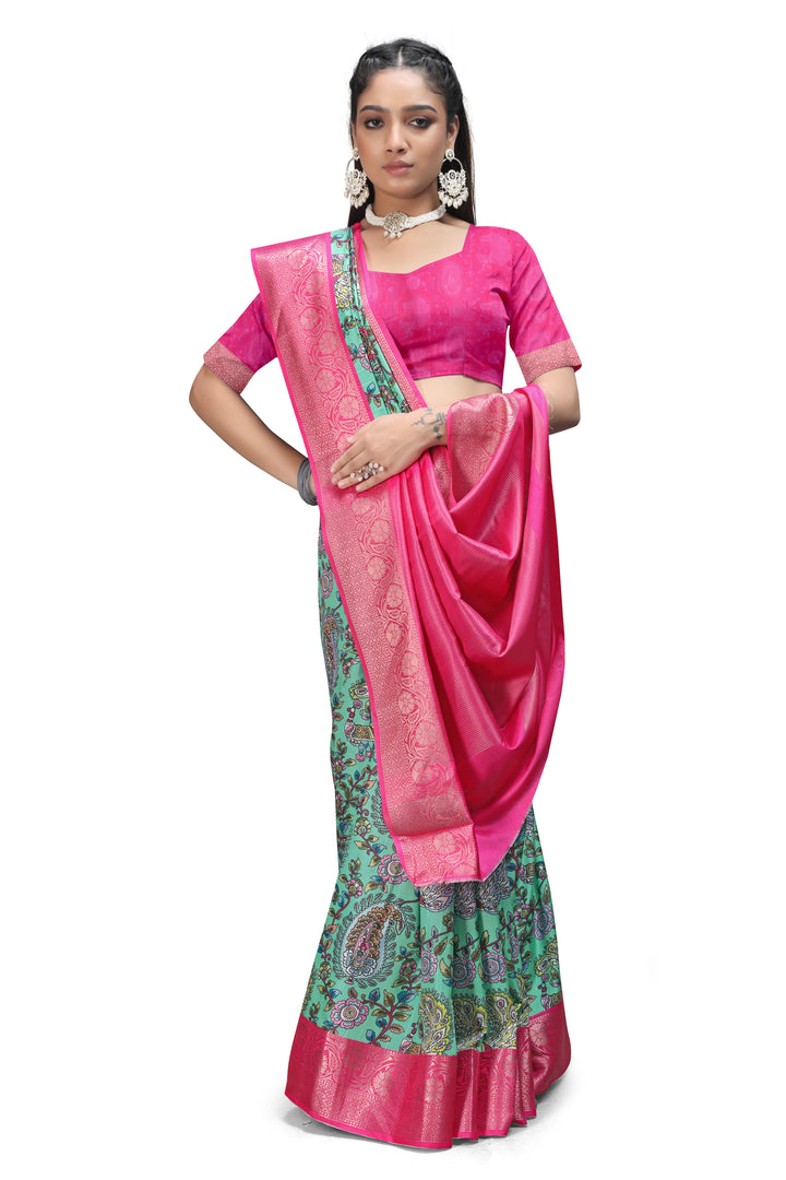 Elegant Journeys in Kalamkari Print Drapes