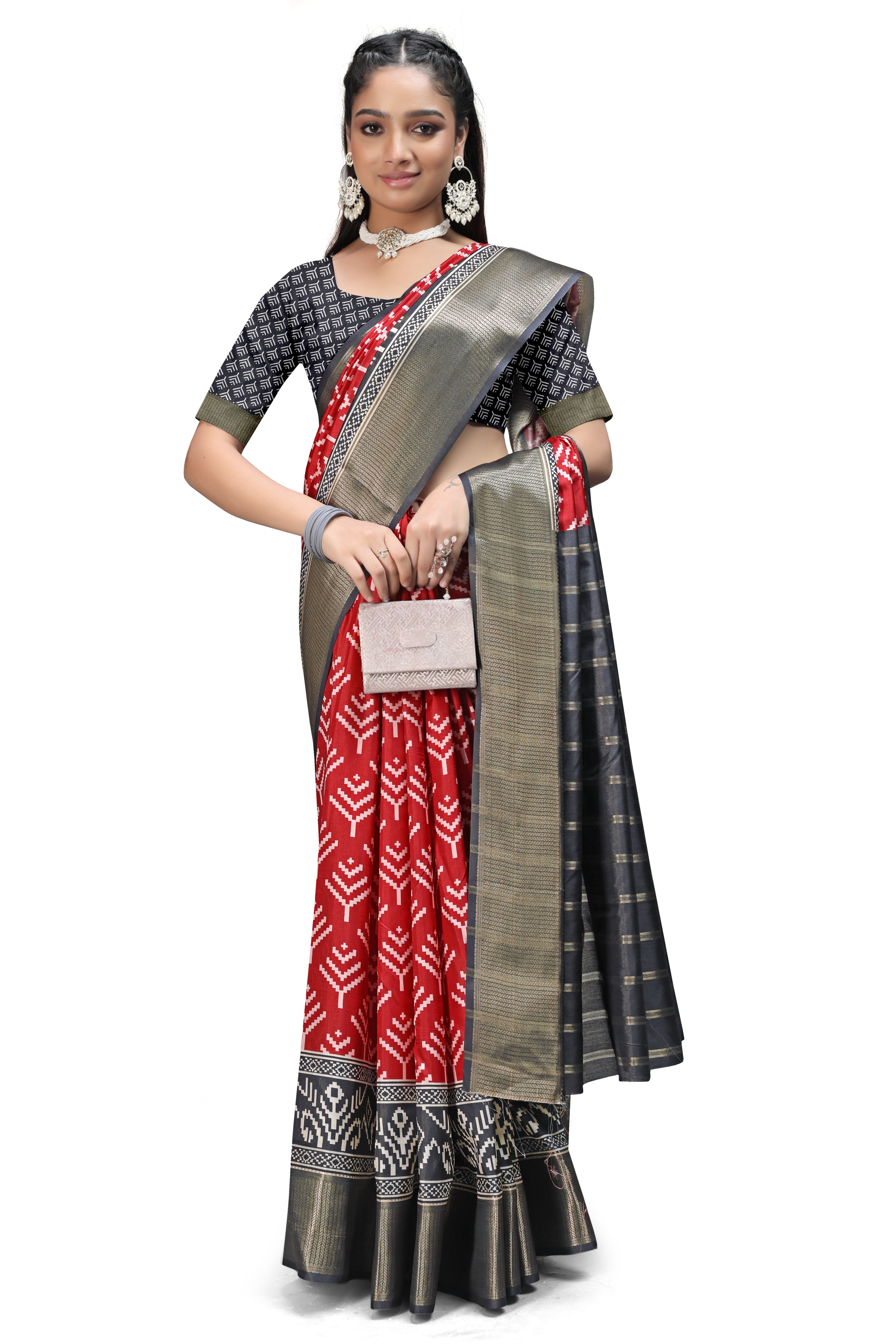 Vibrant Tales – ikkat Print Sarees Online