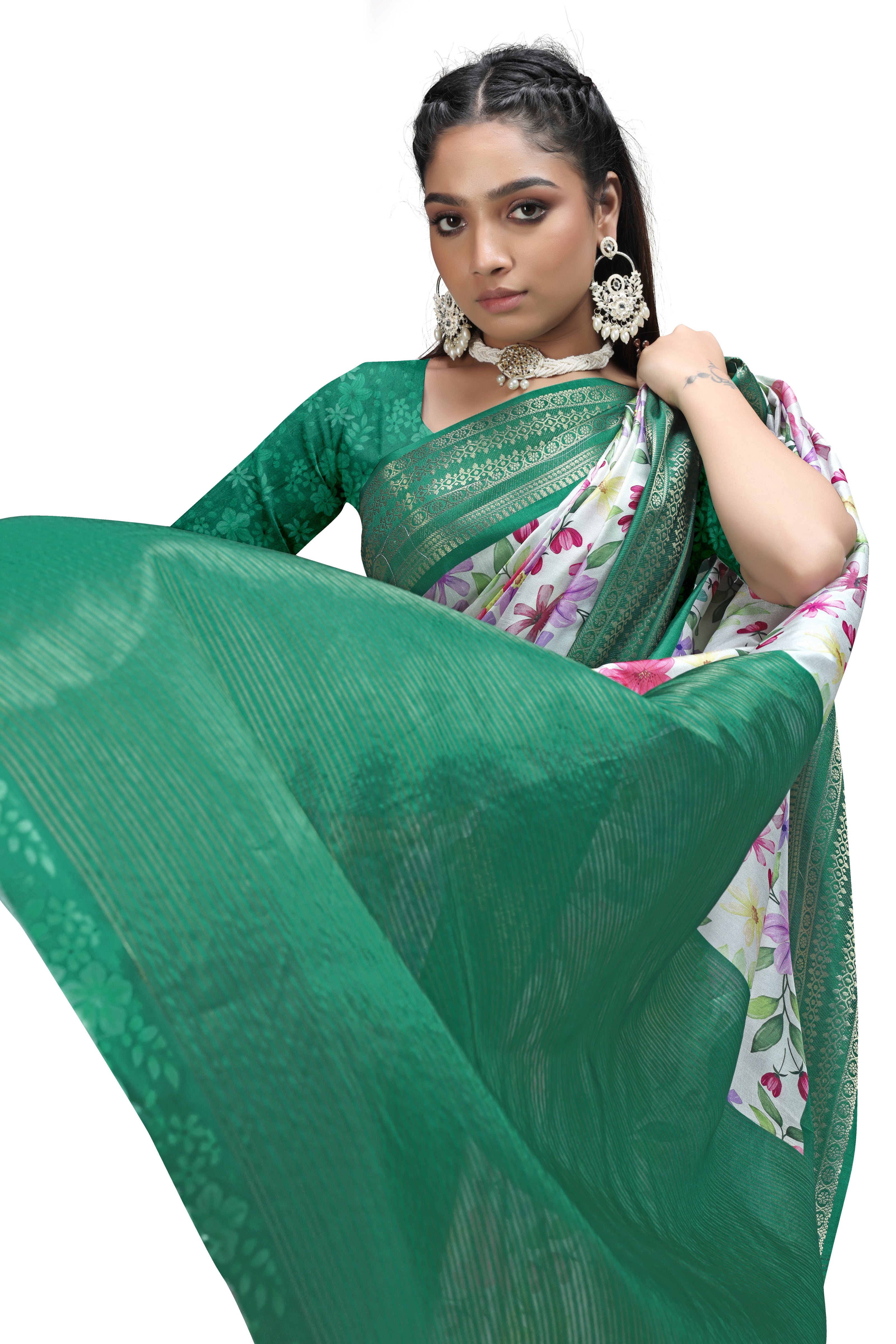 Elegant Floral Digital Print Fabrics Collection