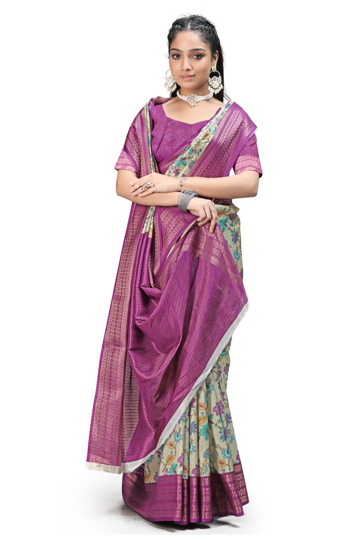 Draped Poetry – Kalamkari Print Sarees