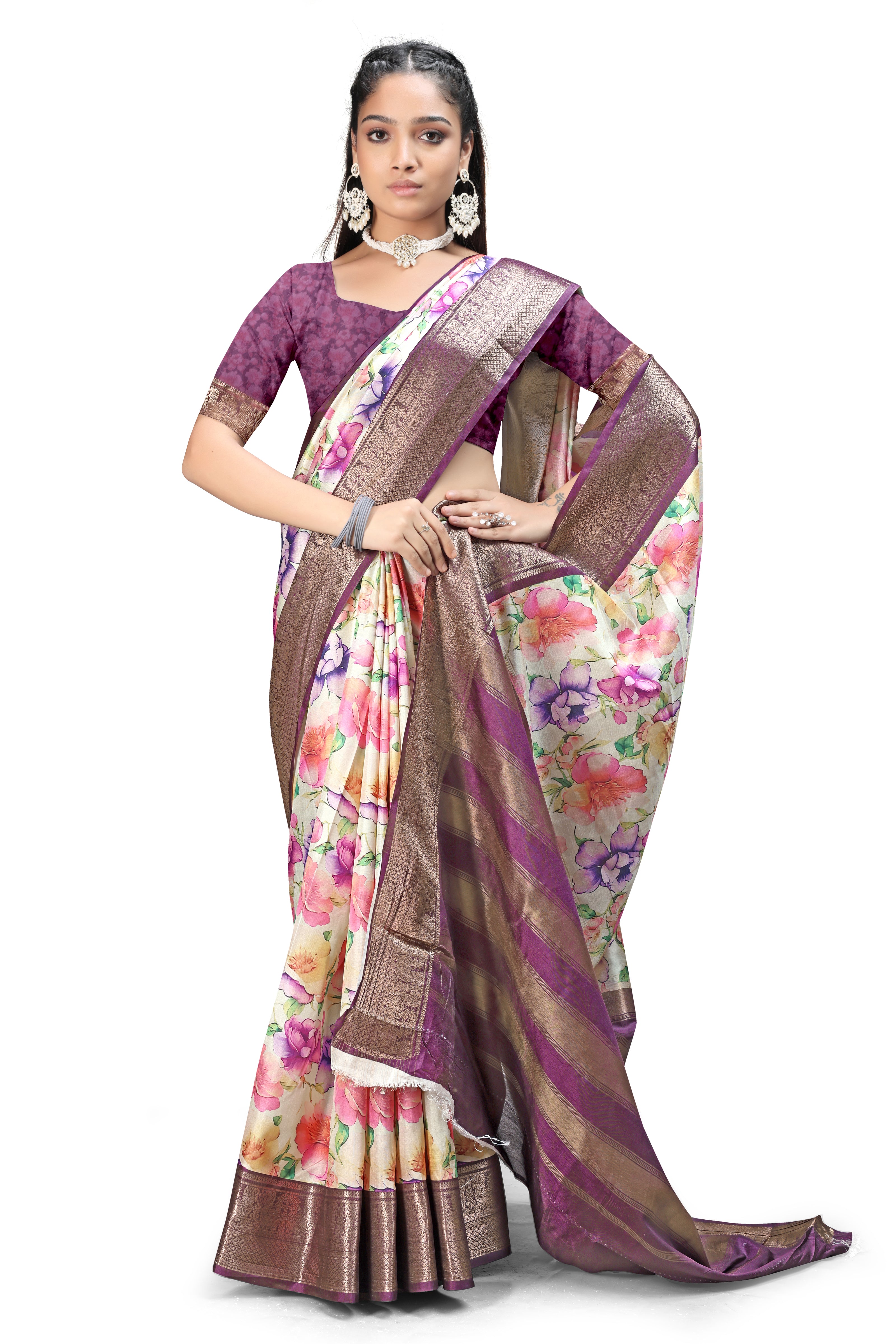 Shop Designer Floral Digital Print Fabrics