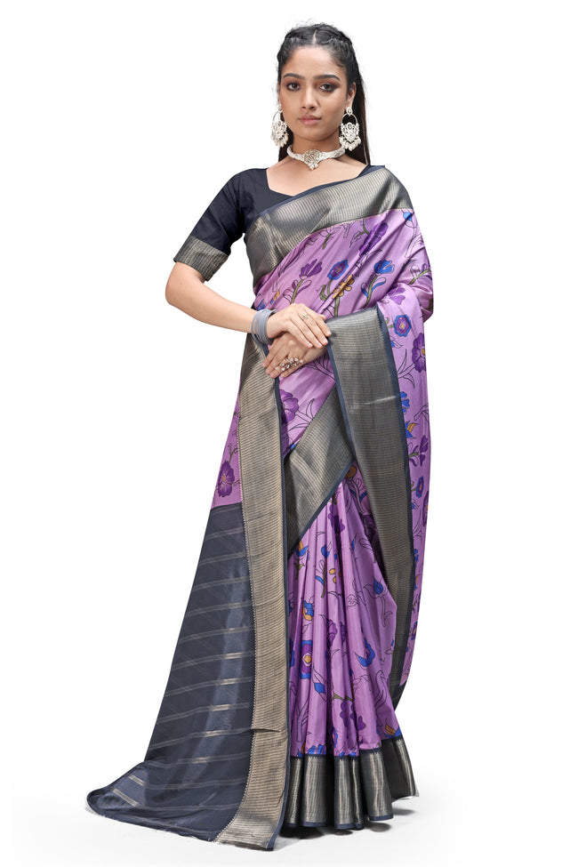 Handwoven Stories – Kalamkari Print Sarees Online