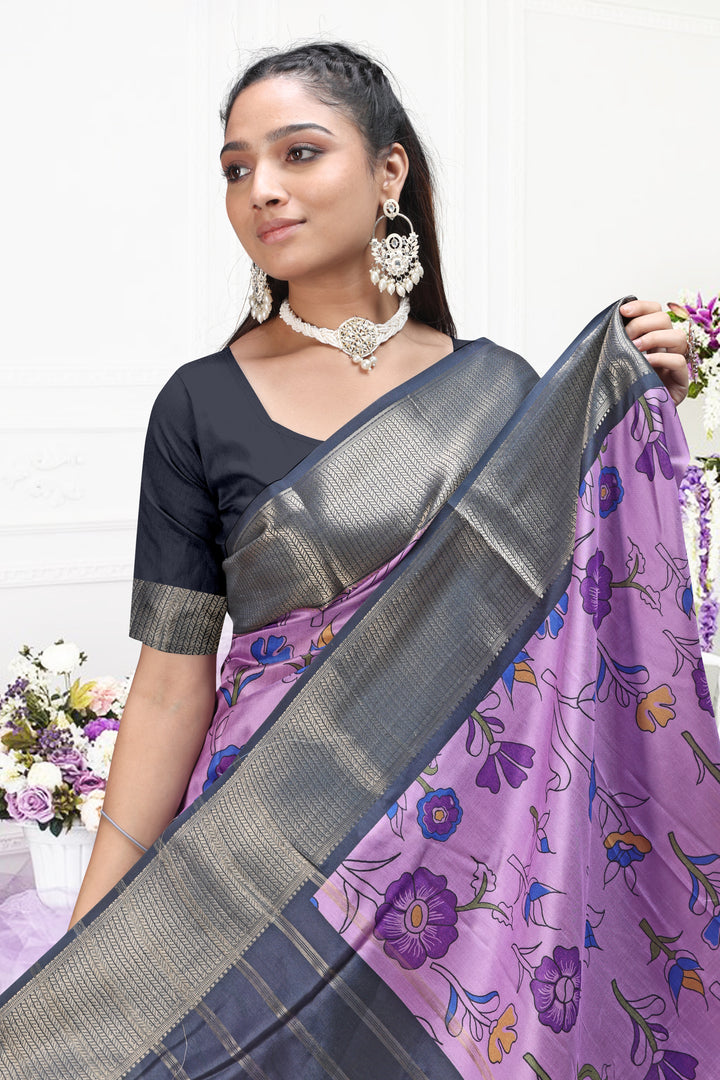 Handwoven Stories – Kalamkari Print Sarees Online