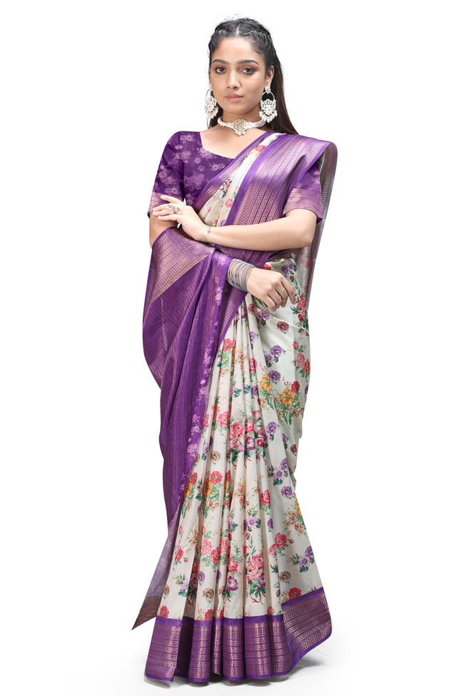 Timeless Beauty of Floral Digital Print Sarees