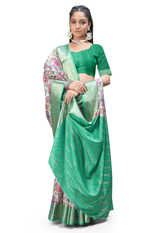 Painted Grace – Kalamkari Print Sarees Online