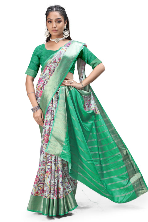 Painted Grace – Kalamkari Print Sarees Online