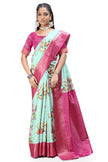 Luxury Floral Digital Print Sarees for Weddings
