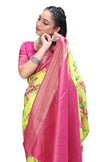 Soft Satin Floral Digital Print Sarees Online