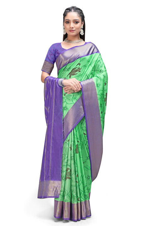 Shop Premium Floral Digital Print Sarees Online