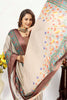 Weightless Georgette Silk Dark Beige Printed Saree
