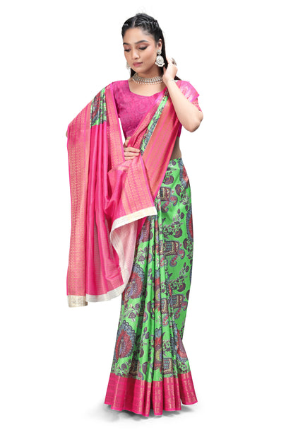 Art in Motion – Kalamkari Print Sarees Online