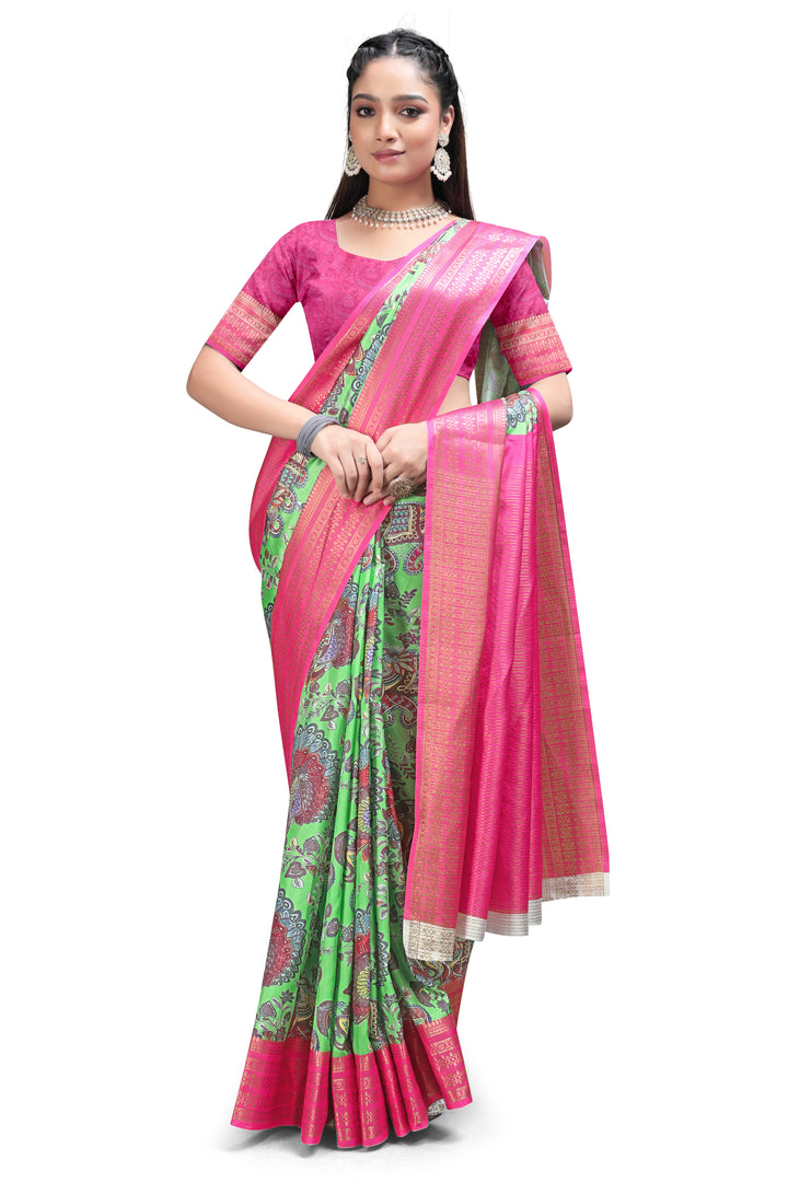 Art in Motion – Kalamkari Print Sarees Online