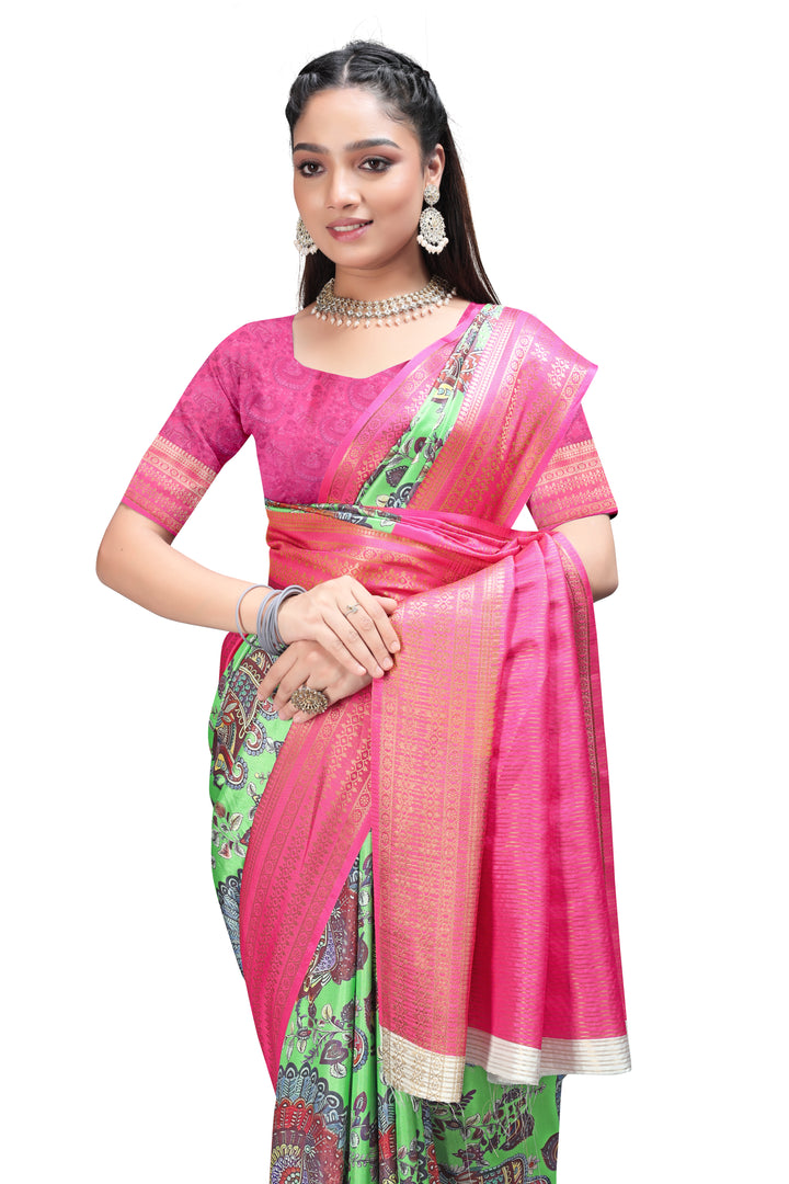 Art in Motion – Kalamkari Print Sarees Online