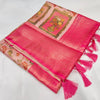 Designer Pink Soft Silk Saree With Exclusive Digital Prints