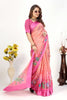 Fancy Viscose Georgette Silk Pink Printed Saree