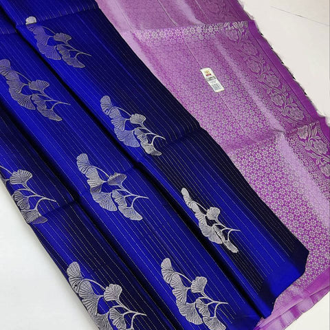 Appealing Blue Premium Silk Saree With Exquisite Weaving Work