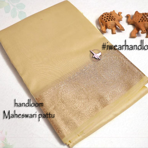 Sheer Heritage Beige Tissue Silk Saree With Artistic Weaves