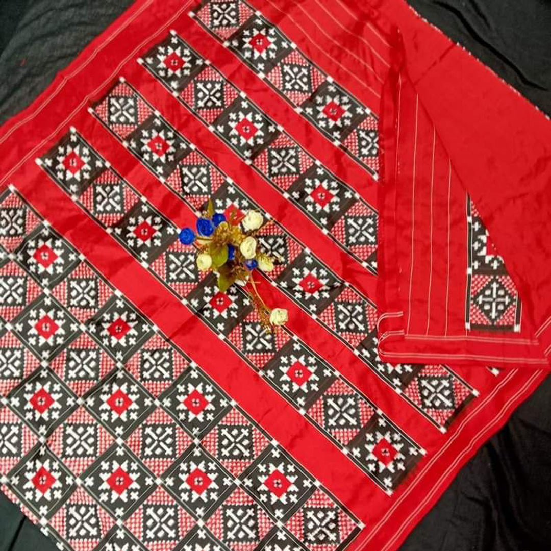 Brown Color Printed Butter Silk Saree