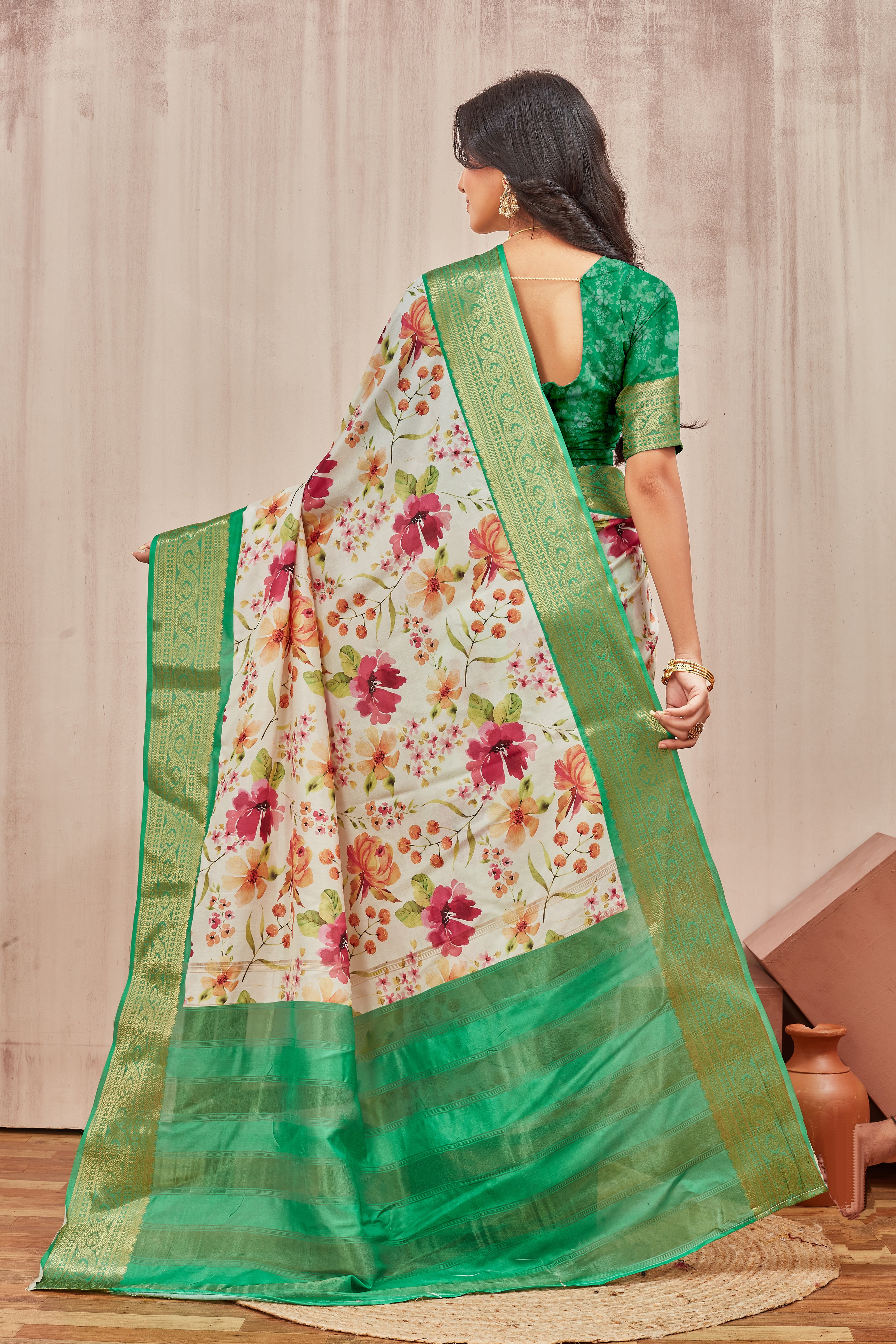 Grace in Every Drape: Mysore Crepe Digital Print Sarees