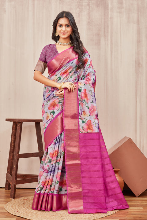 Drape Yourself in Elegance: Mysore Crepe Digital Print Sarees