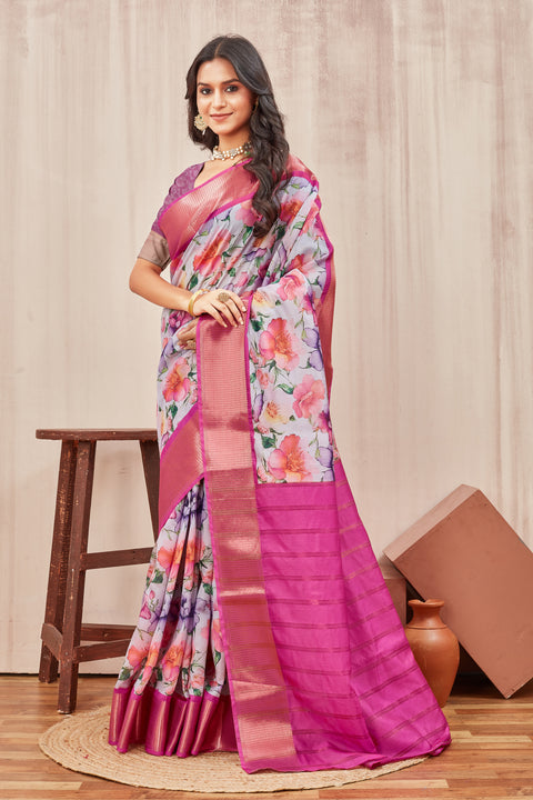 Drape Yourself in Elegance: Mysore Crepe Digital Print Sarees