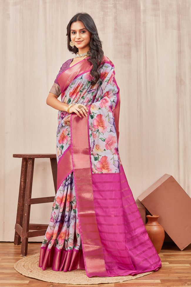 Drape Yourself in Elegance: Mysore Crepe Digital Print Sarees
