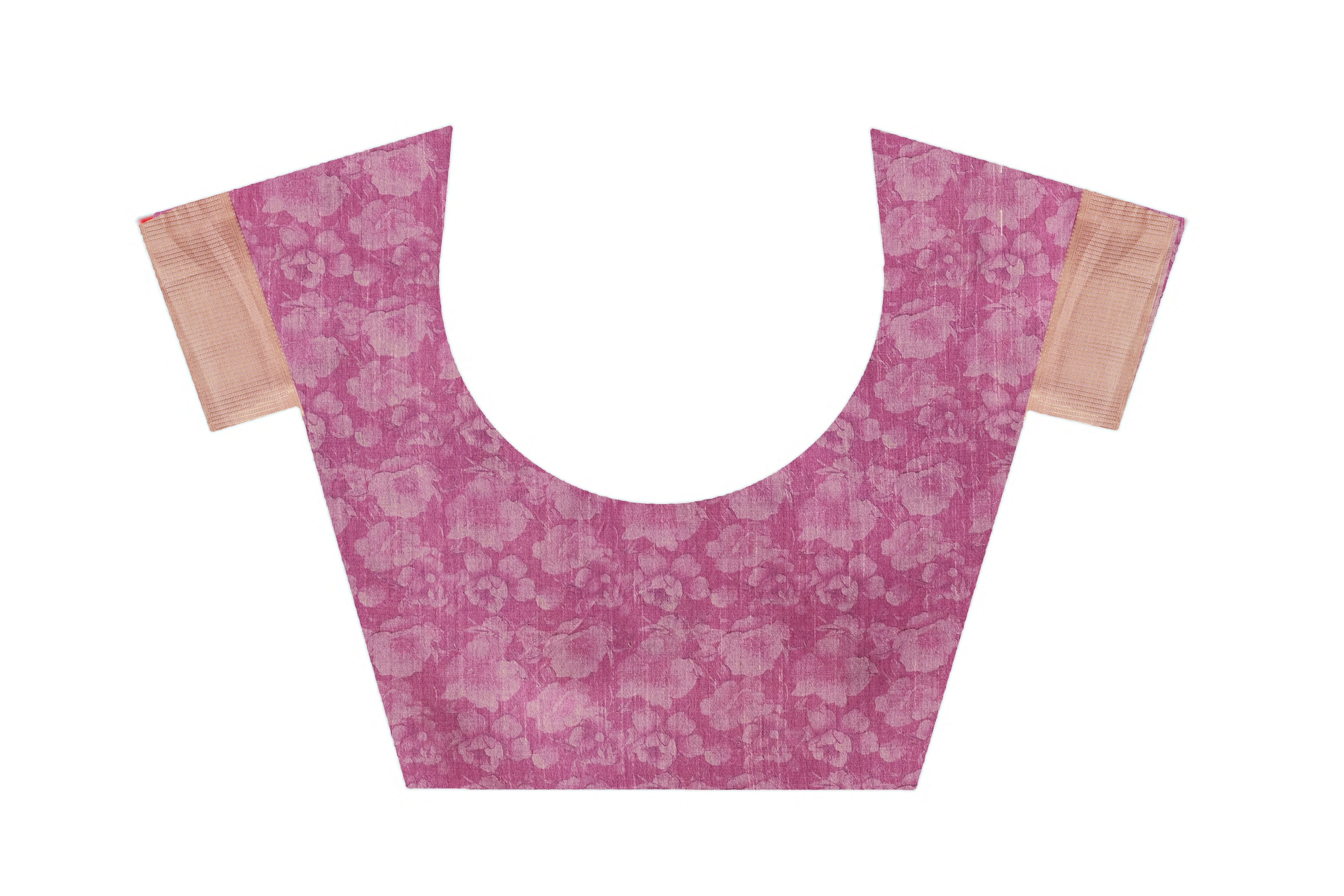 Ethereal Lavender Mysore Crepe Floral Digital Print Saree