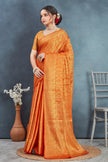 Orange Semi Mysore Brocket Soft Silk Saree