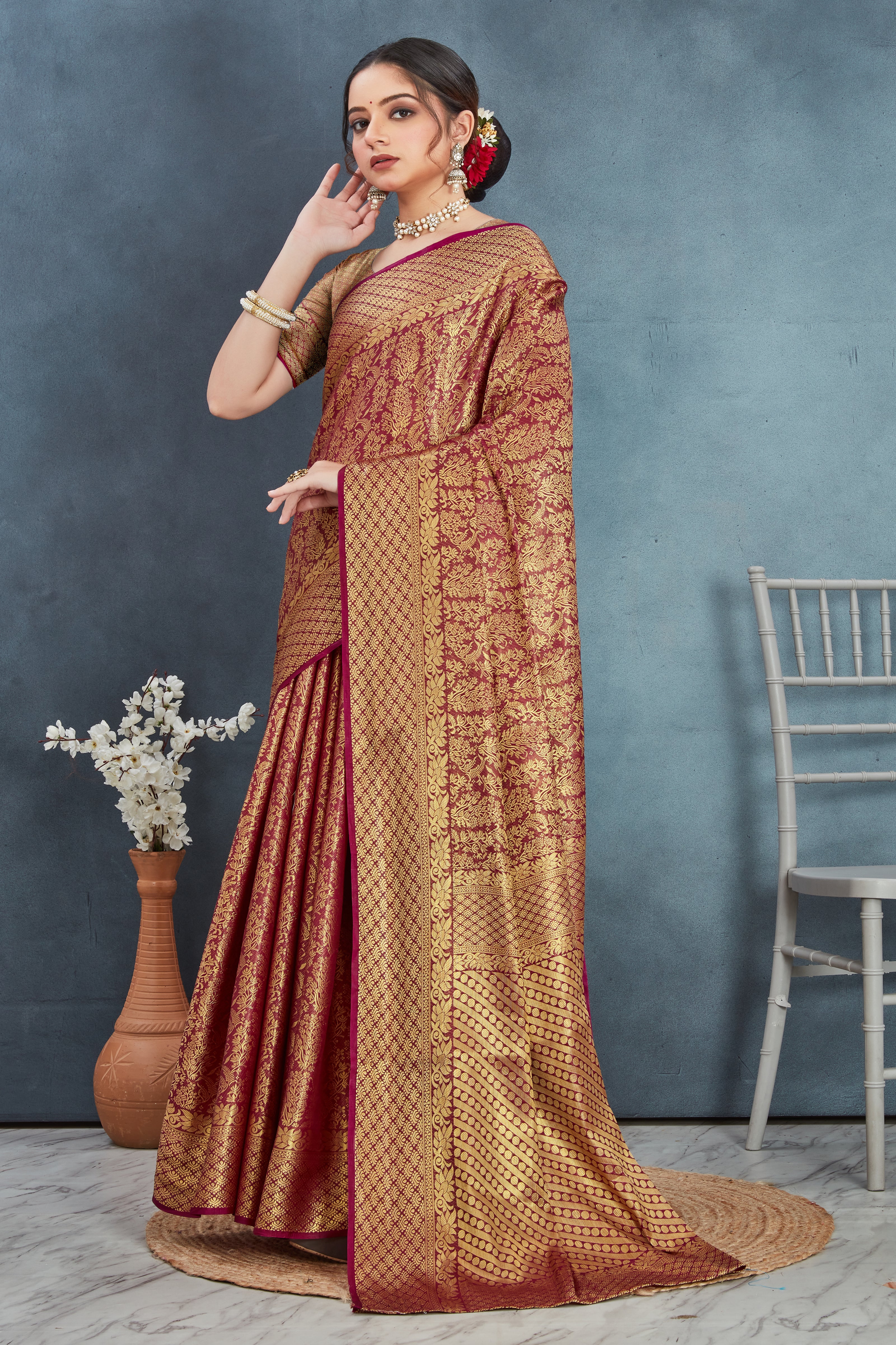 Mysore Brocket Soft Silks – A Story Woven in Gold