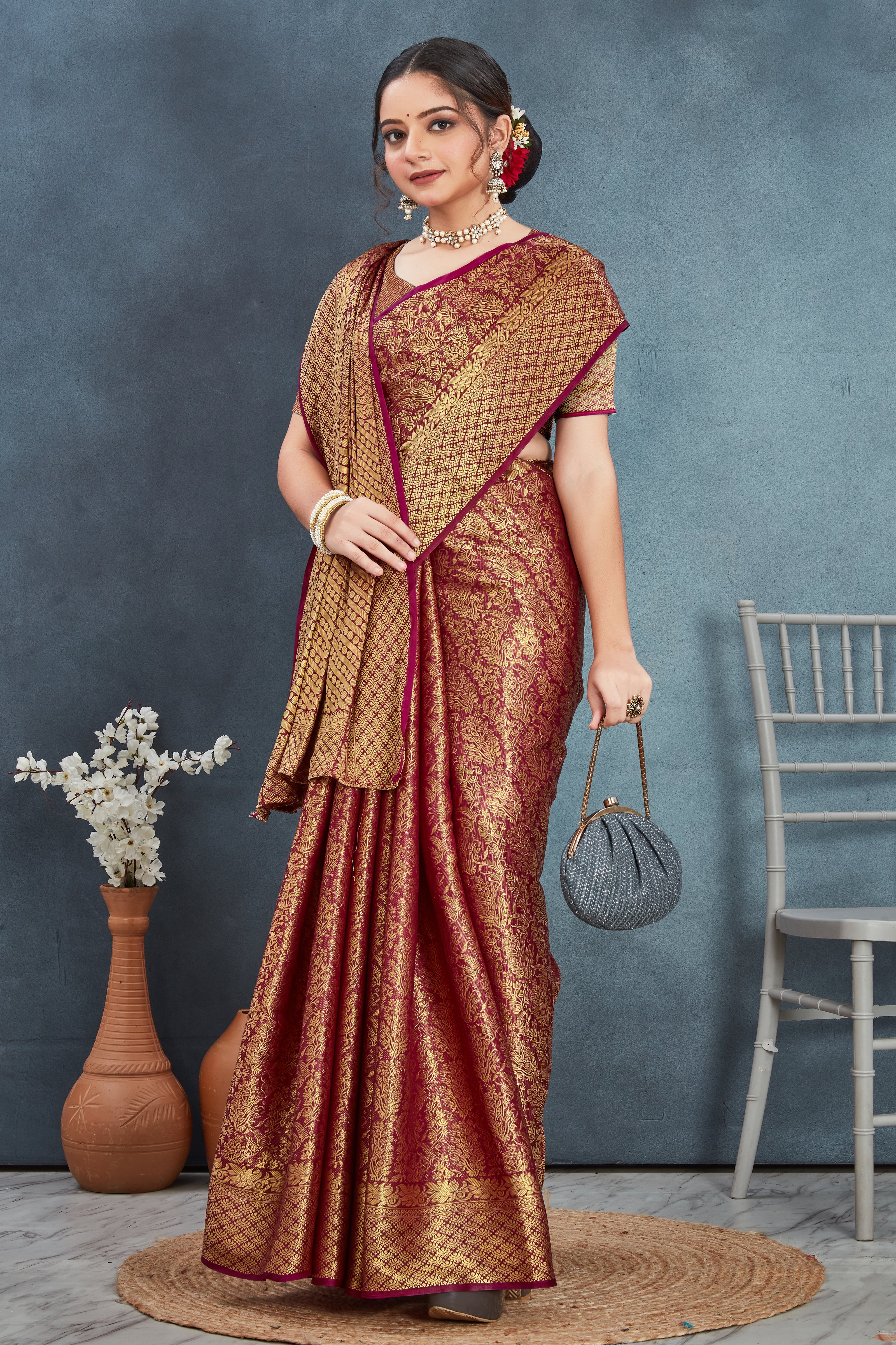 Mysore Brocket Soft Silks – A Story Woven in Gold