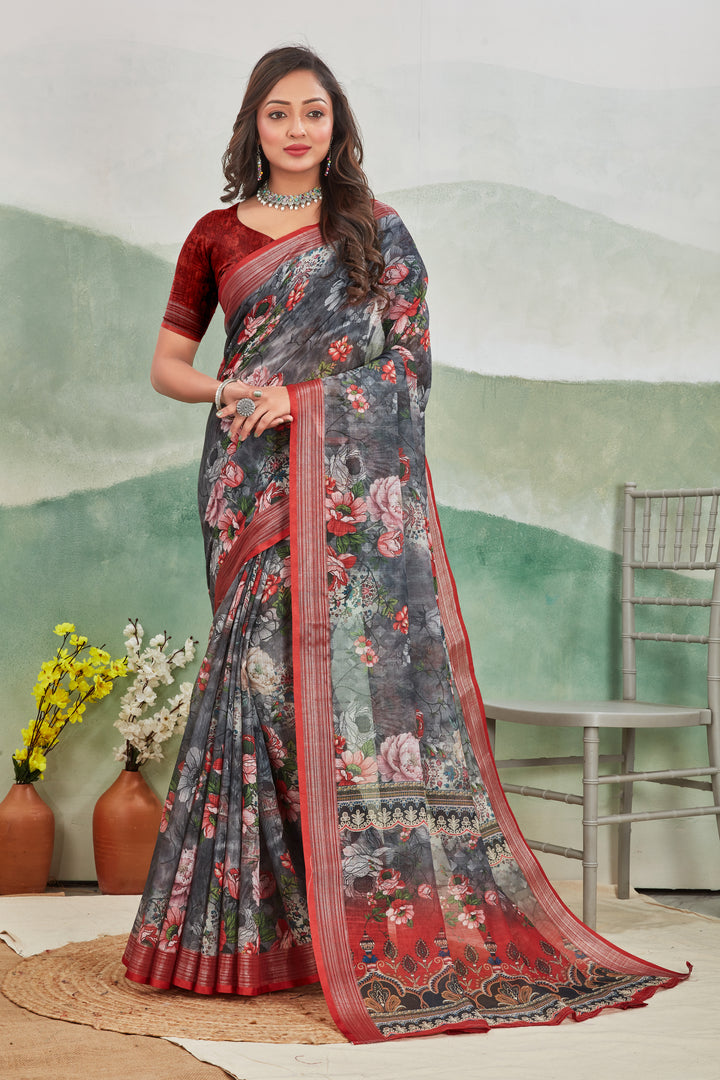 A Love Affair with Soft Linen Silk Saree