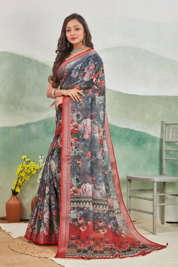 A Love Affair with Soft Linen Silk Saree