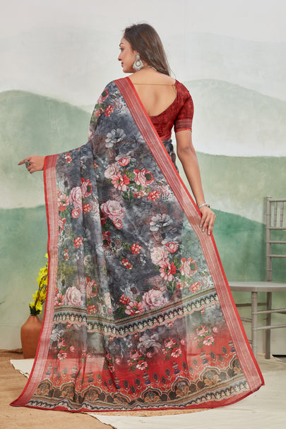 A Love Affair with Soft Linen Silk Saree