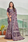 When Elegance Demands Subtlety of Linen Silk Saree