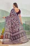 When Elegance Demands Subtlety of Linen Silk Saree