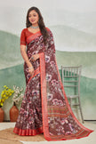 Soft Linen Saree with Minimal Looks with Maximum Style