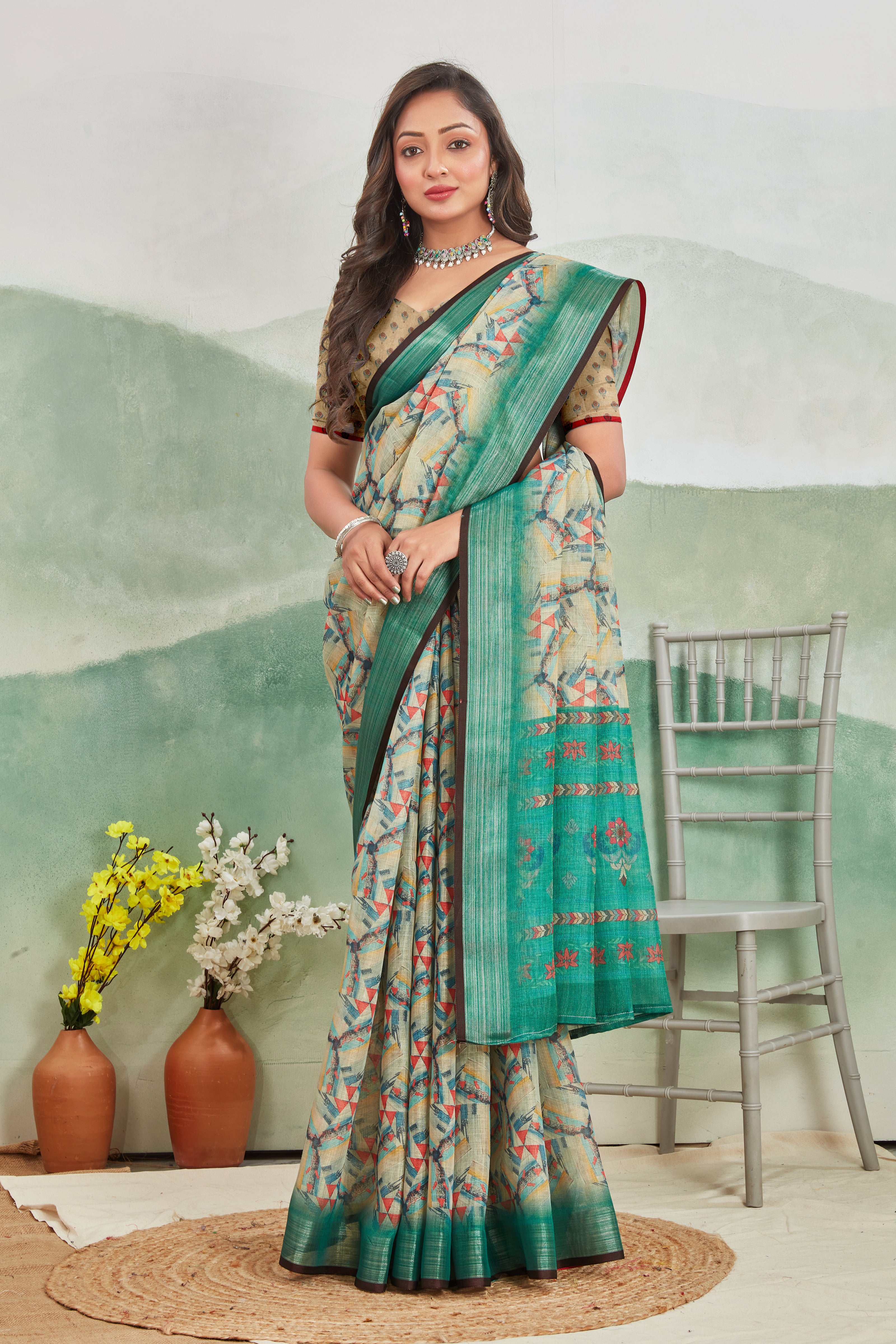Speak Linen Walk Bold with Soft Linen Saree