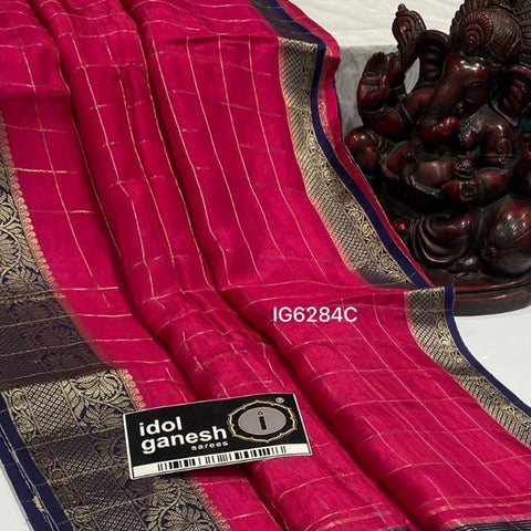 Striking Magenta Assam Silk Heritage Saree