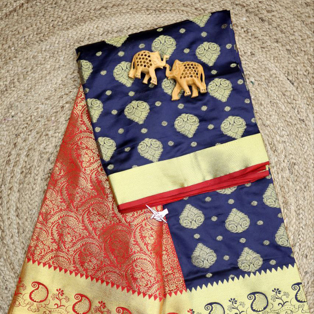 Navy Blue Silk Symphony Saree