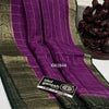 Stunning Purple Pure Assam Silk Saree Accented With Handwoven Borders