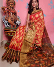 ikkat Printed Handloom Soft Silk Saree