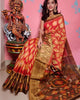 ikkat Printed Handloom Soft Silk Saree