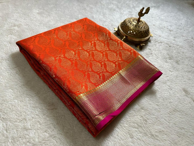 Beautiful Pure Brocade Mysore silk sarees