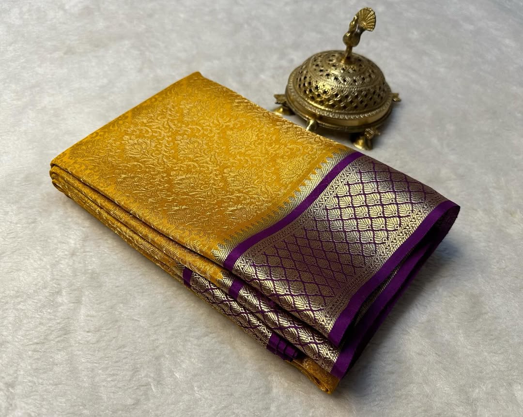 Beautiful Pure Brocade Mysore silk sarees