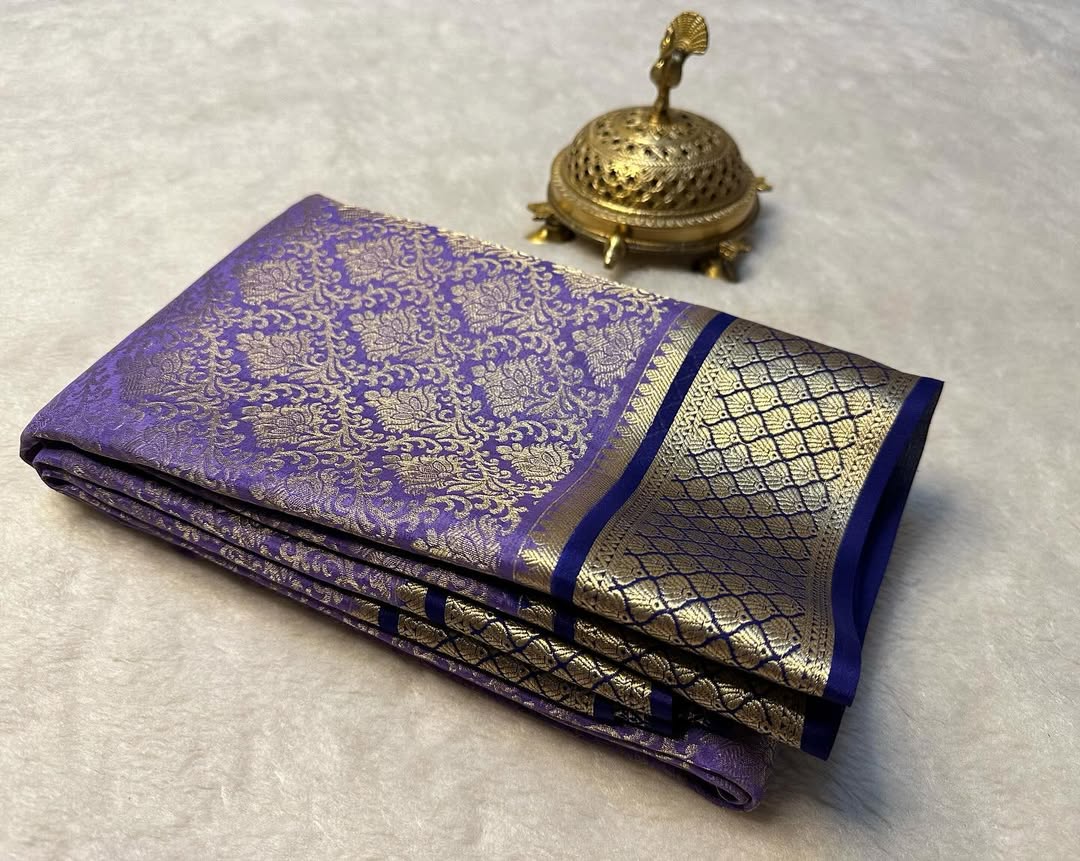 Beautiful Pure Brocade Mysore silk sarees