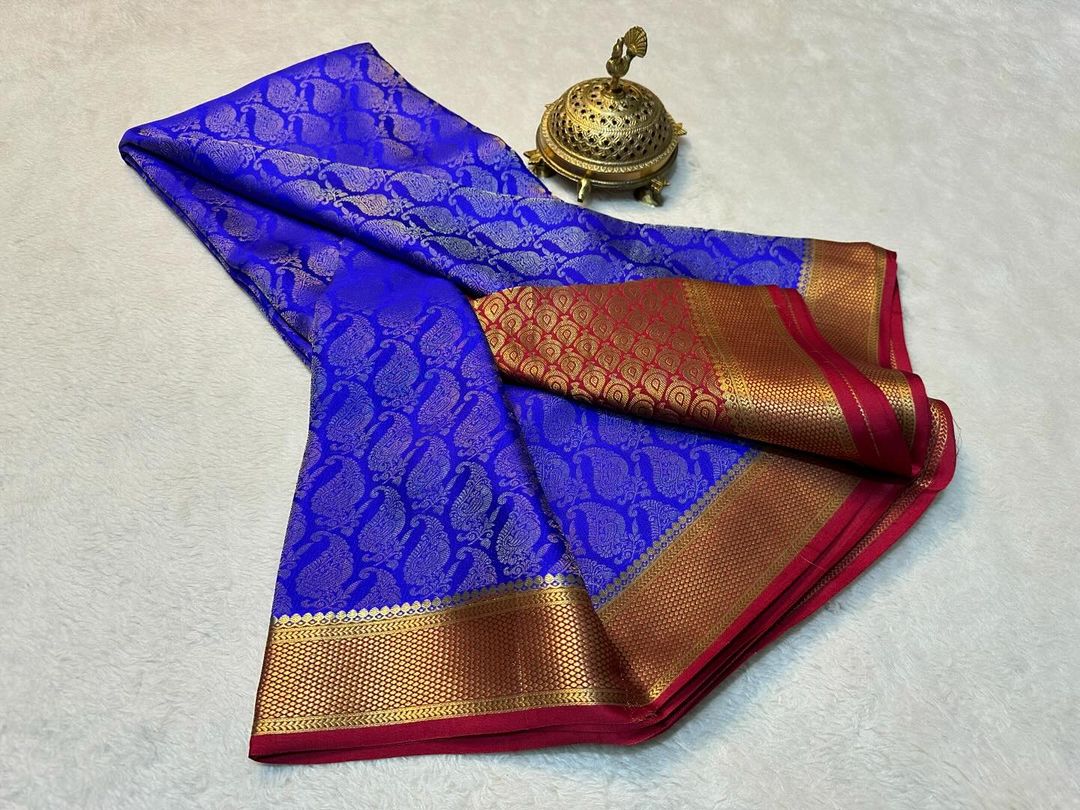 Beautiful Pure Brocade Mysore silk sarees