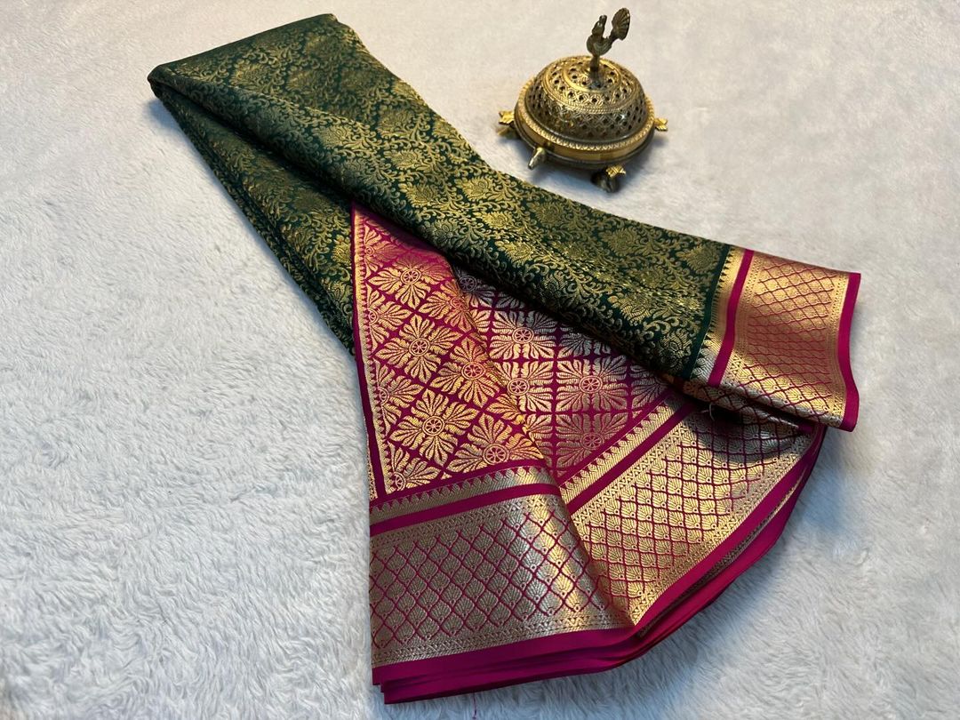 Beautiful Pure Brocade Mysore silk sarees